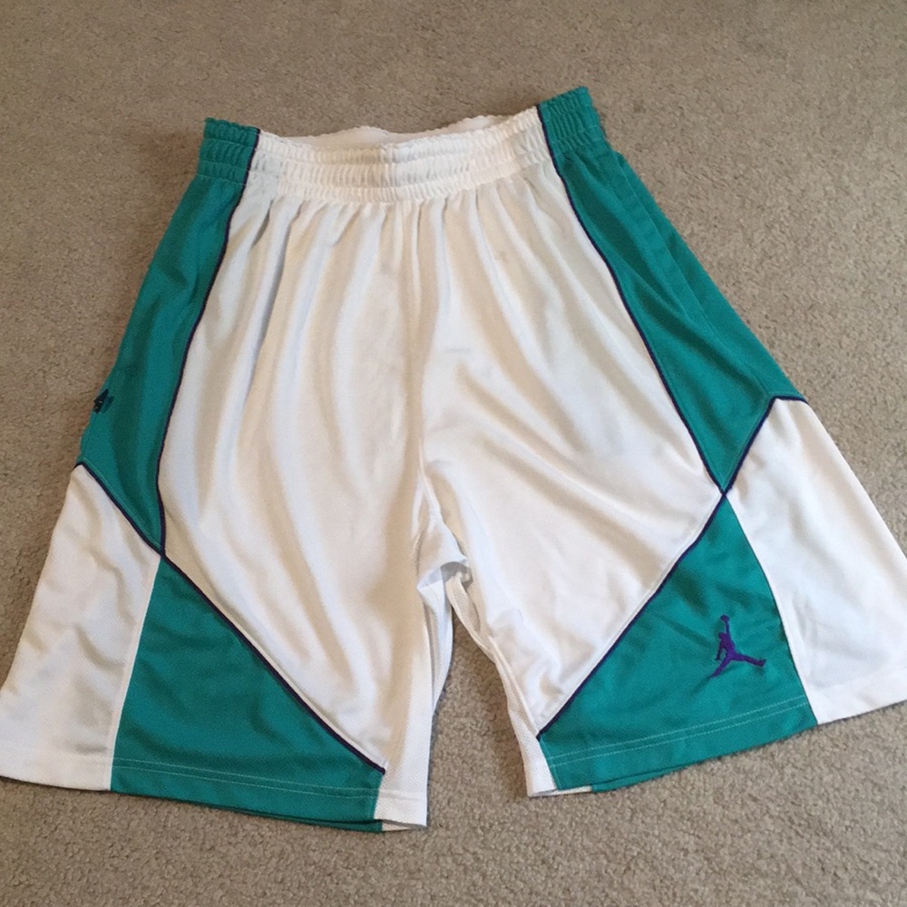 Men’s Air Jordan Shorts Large White/Turquoise